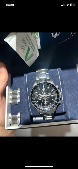 Reloj Maserati Negro y Plateado