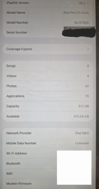 iPad Pro 11 1ª Gen 512GB Wifi+5G Gris Espacial