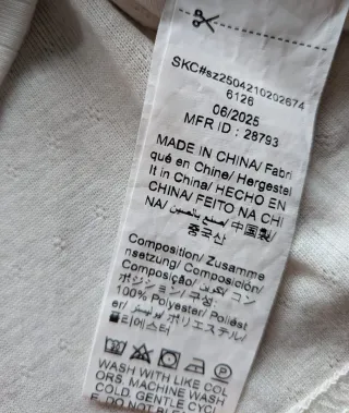 Camiseta Shein blanca con encaje Talla L