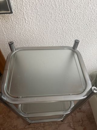 Mueble 3 estantes cristal y metal