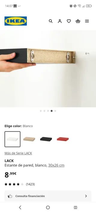 Estanterías pared IKEA LACK blanca 30x26cm