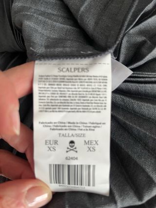 Falda plisada gris mujer