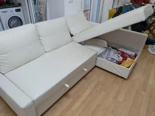 Sofá-cama Chaiselongue Beige