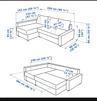Sofá-cama Chaiselongue Beige