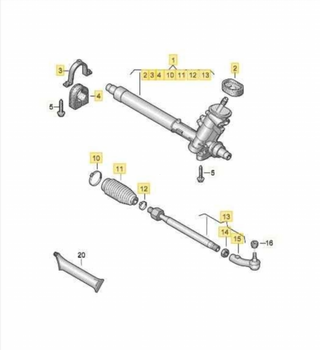 6R1423055P CREMALLERA DIRECCION AUDI A1 SPORTBACK