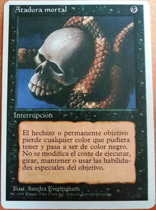 Carta Magic Atadura Mortal pantano negra cuarta