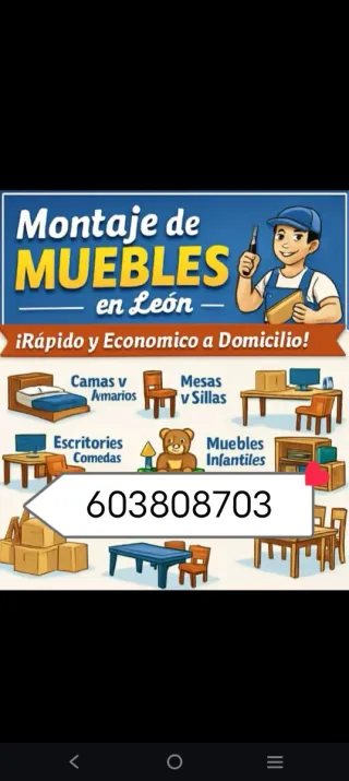 Servicio de montaje de  muebles en León 603808703