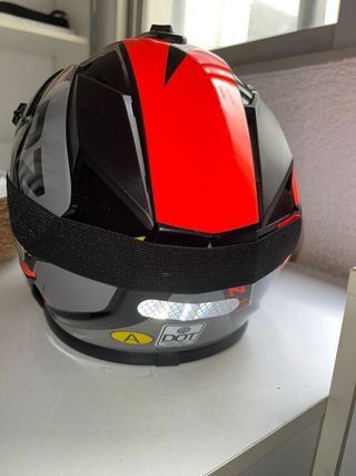 Casco Motocross Negro y Rojo