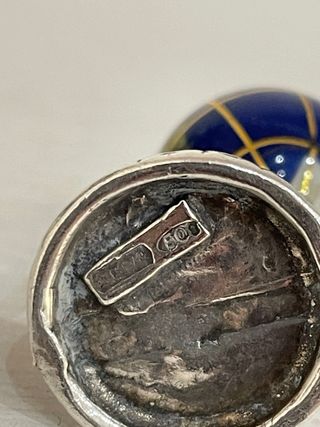 Miniatura globo terrestre argento 800