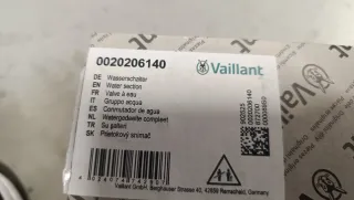 Cuerpo de agua Vaillant y membrana para calentador