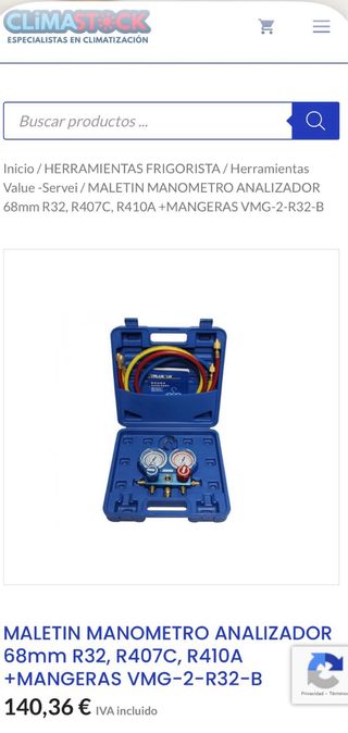 Manómetro y mangueras VALUE, mod. VMG-2-R32