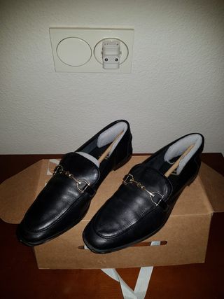 Mocasines Zara Piel Mujer Talla 39