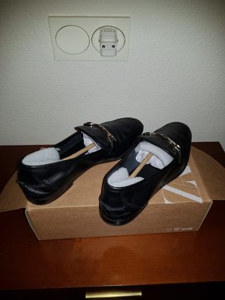 Mocasines Zara Piel Mujer Talla 39