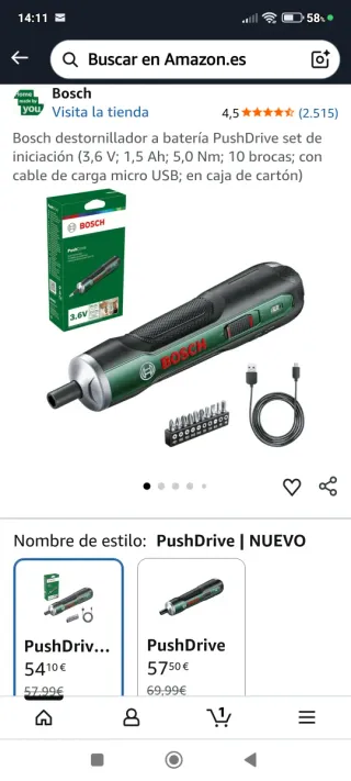 Atornillador a batería Bosch