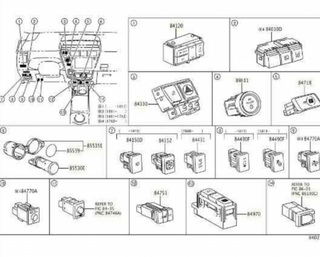 8497047010 INTERRUPTOR TOYOTA PRIUS+