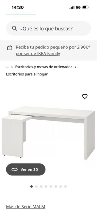 Mesa de estudio blanca IKEA