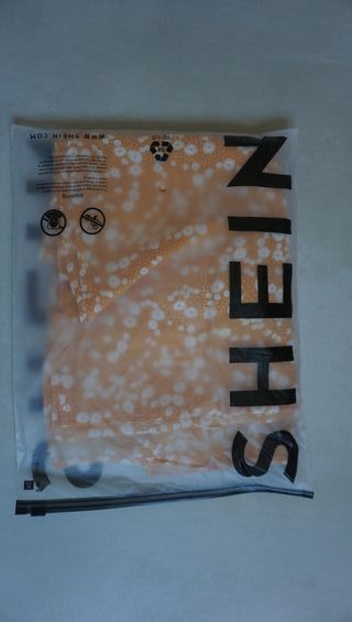 Falda midi Shein flores amarillas T-S nueva