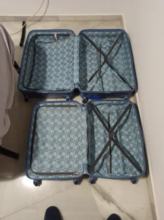 Juego de 2 maletas azules