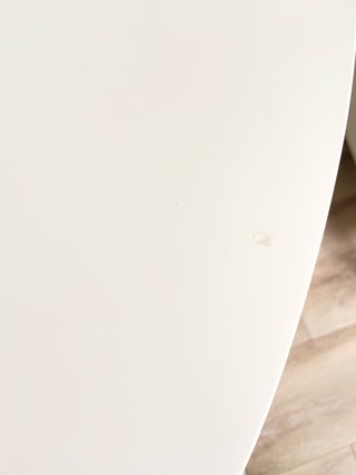 Mesa comedor redonda blanca y 4 sillas