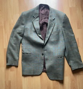 Chaqueta americana cuadros azul y marrón