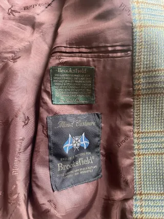 Chaqueta americana cuadros azul y marrón