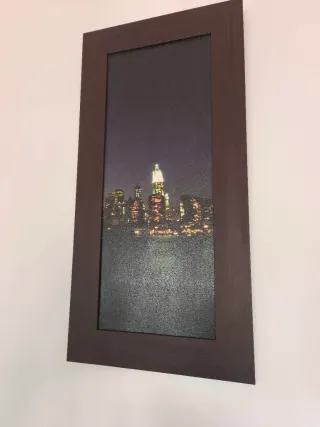 Conjunto paisaje urbano noche