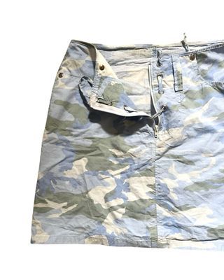 Mini Gonna Vintage Stampa Militare Camouflage