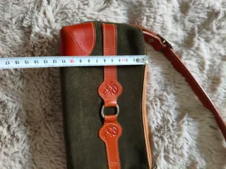 Bolso piel en cuero y serraje verde