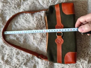 Bolso piel en cuero y serraje verde