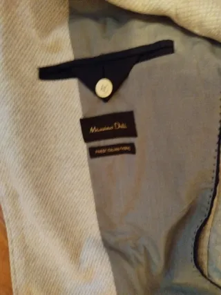 Americana algodón gris hombre