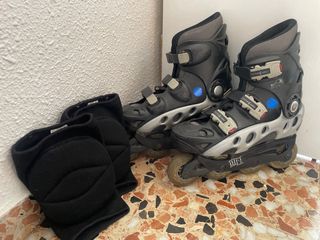 Patines en línea y rodilleras