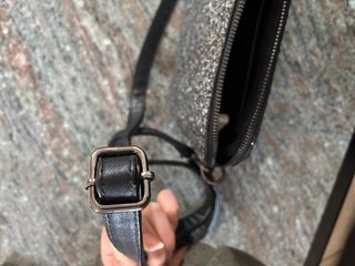 Borsetta sera glitterata nera e argento