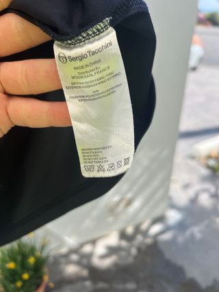 Sergio Tacchini Camiseta Negra Talla S