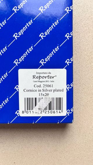 Cornice portafoto argentato silver