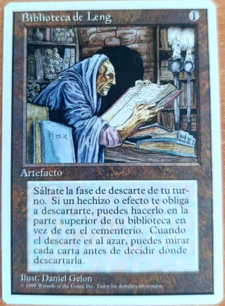 Magic Carta Biblioteca de Leng Artefacto cuarta