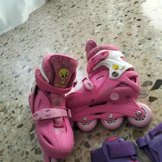 Patines niña T.31-35 Piolín + Protecciones