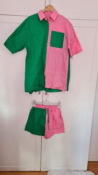 Conjunto Camisa y Shorts Bicolor