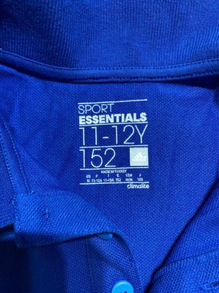 Polo Adidas Azul Talla 11-12 niños  Equivale 34
