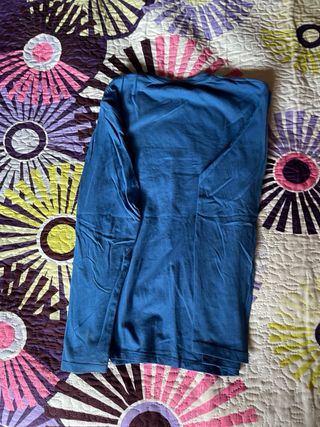 Camiseta Zara manga larga azul