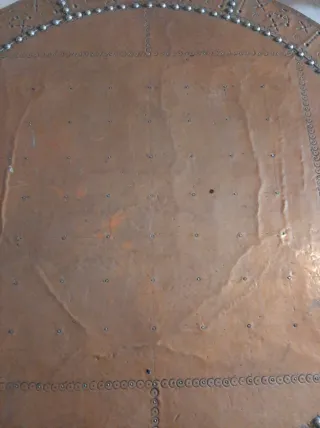 Mesa baja redonda madera y metal