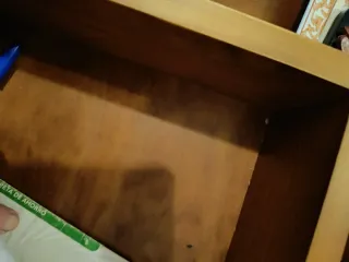 Mueble de madera recibidor.