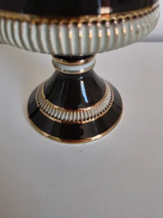 Vaso Ceramica blu/oro Stile Greco