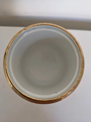 Vaso Ceramica blu/oro Stile Greco