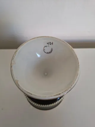 Vaso Ceramica blu/oro Stile Greco