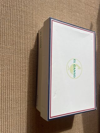 Zapatos El Ganso Ante Azul Suela Roja