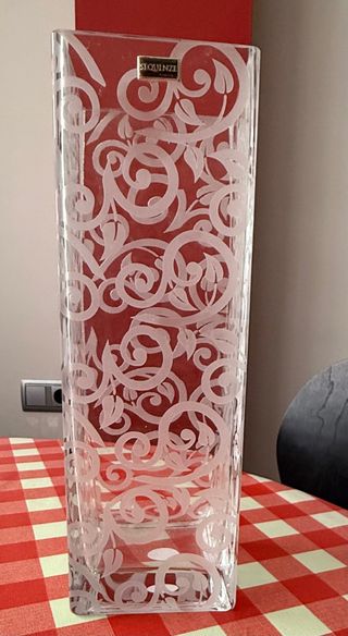 Jarrón de cristal SIQUINZE decorado