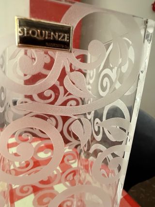 Jarrón de cristal SIQUINZE decorado
