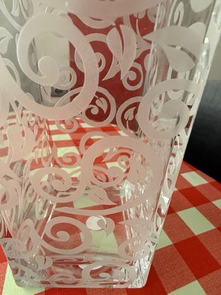 Jarrón de cristal SIQUINZE decorado