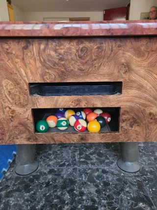 Billar americano automático con base de pizarra