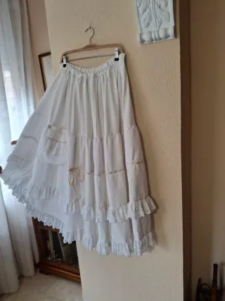 Enaguas traje regional blanca